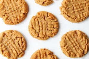 Freshly baked quick peanut butter cookies cooling Serving delicious simple peanut butter cookies