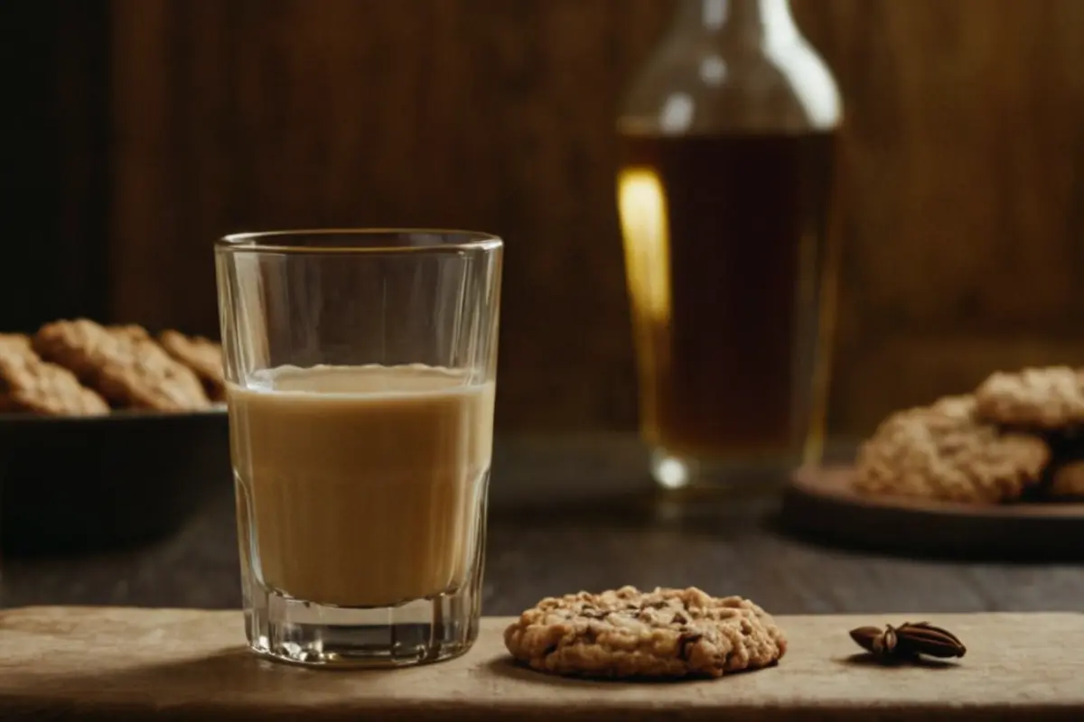 "Oatmeal Cookie Shot Recipe in glass with caramel rim" "Ingredients for Oatmeal Cookie Shot Recipe" "Preparing Oatmeal Cookie Shot with Irish cream and butterscotch schnapps" "Final presentation of Oatmeal Cookie Shots on serving tray" "DIY homemade oatmeal cookies for shot garnish" "Vegan version of Oatmeal Cookie Cocktail" "Gluten-free Oatmeal Cookie Shot alternative" "Creative garnishing ideas for Dessert Shot Recipe" "Oatmeal Cookie Shots served at party" "Step-by-step mixing process for Butterscotch Cinnamon Shot"