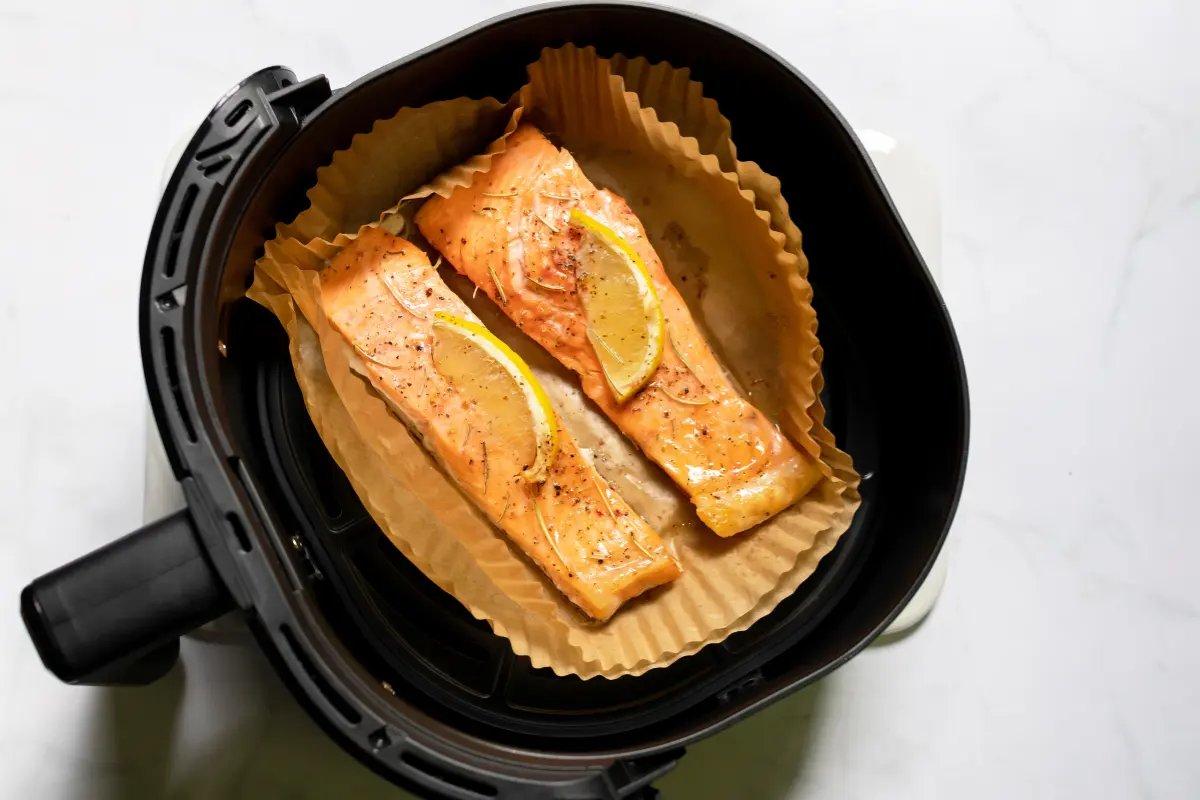 Healthy Salmon Snack served on a plate Enjoying Delicious Air Fryer Salmon Bites