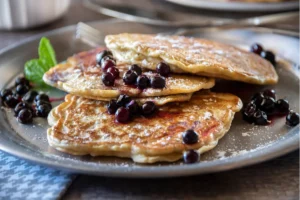 Sourdough discard pancakes ready to eat