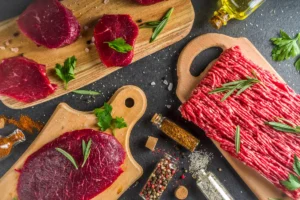 Keto-friendly beef steak portion on a plate.